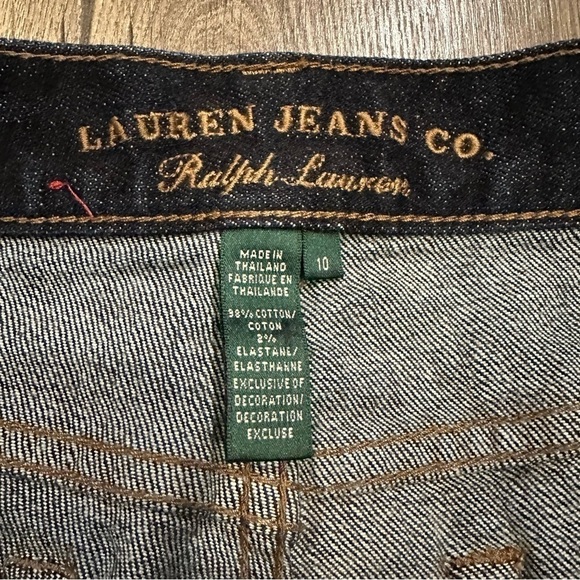 New Lauren Ralph Lauren Womens Jeans 10 Classic Mid Calf Cropped Dark Wash NWOT - Picture 5 of 13